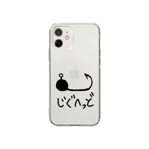 じぐへっど（黒文字） Soft Clear Smartphone Case