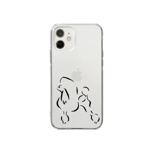 『プードル  コンチネンタル』 Soft Clear Smartphone Case