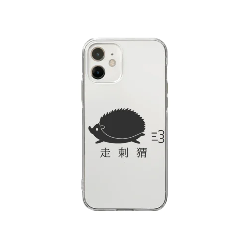 ハリネズミダッシュ(なんちゃってChinese)  Soft Clear Smartphone Case