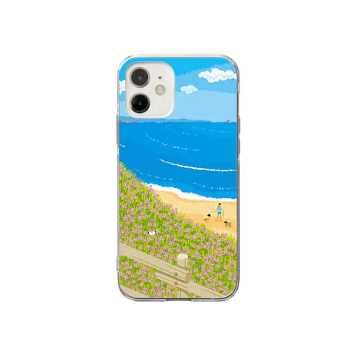 湘南ランドスケープ08:海辺のハマダイコン Soft Clear Smartphone Case