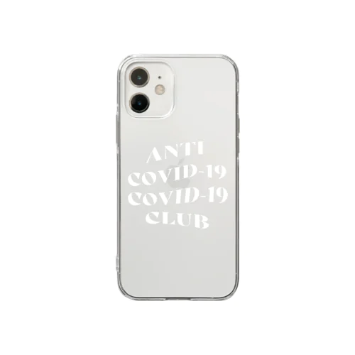 ANTI COVID-19 CLUB(WHITE) Soft Clear Smartphone Case