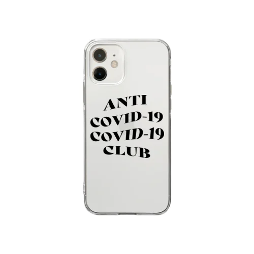 ANTI COVID-19 CLUB(BLACK) ソフトクリアスマホケース