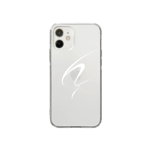 厨二っぽいシンボル（白、背景透過） Soft Clear Smartphone Case