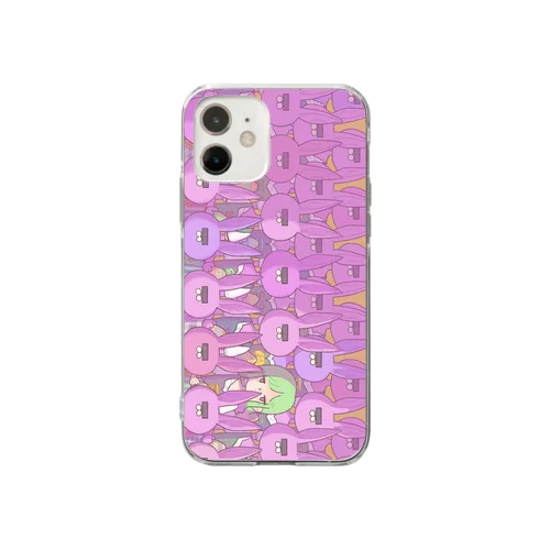 うさぎさん修行中のスマホケース Soft Clear Smartphone Case