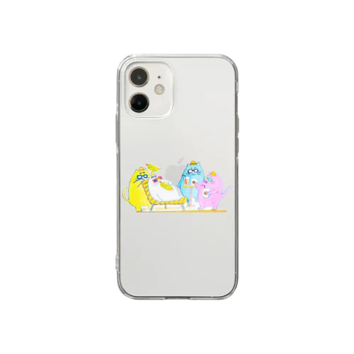 ねこねこへぶん Soft Clear Smartphone Case