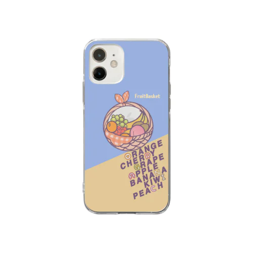 あなたの🍏を入れてね Soft Clear Smartphone Case