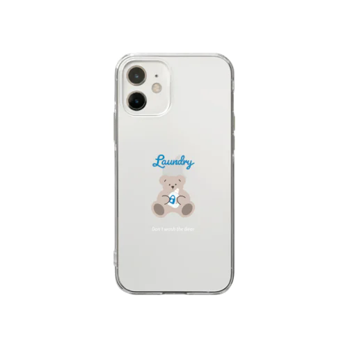 laundry bear  Soft Clear Smartphone Case