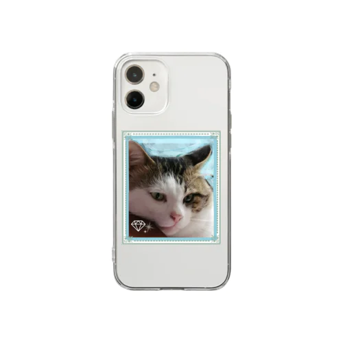 まどろみねこちゃんダイヤ Soft Clear Smartphone Case