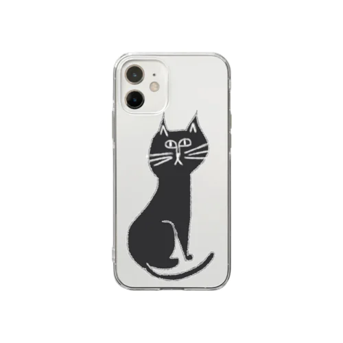 黒猫 Soft Clear Smartphone Case