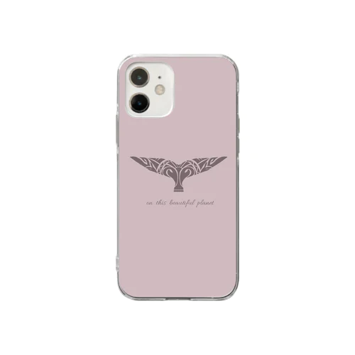 クジラの尾｜Tale of the Whale（モーヴピンク） Soft Clear Smartphone Case