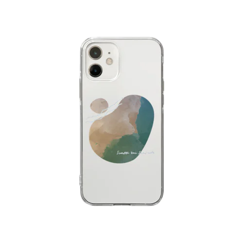 夕暮れの海辺 Soft Clear Smartphone Case