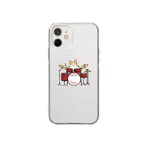 ドラマー猫 Soft Clear Smartphone Case