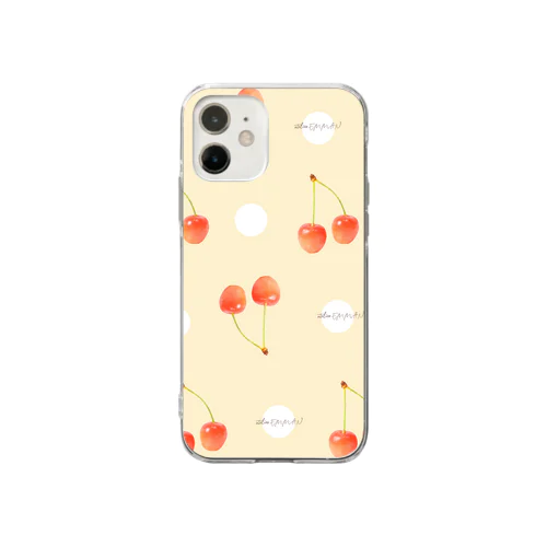 チェリーカスタードクリーム Soft Clear Smartphone Case