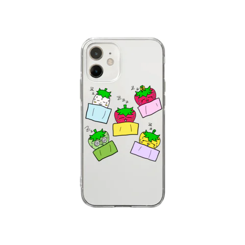 いちごのチーゴくん　みんなでおねんね Soft Clear Smartphone Case