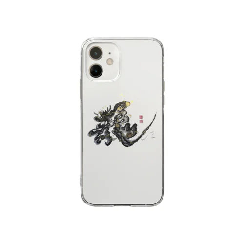 福龍文字「龍」 Soft Clear Smartphone Case