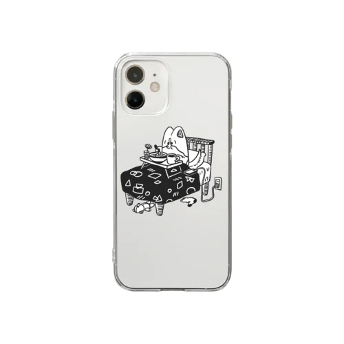 朝食コーギー  Soft Clear Smartphone Case