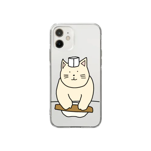 蕎麦打ちねこ Soft Clear Smartphone Case