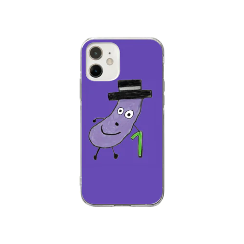 ナスだんしゃく Soft Clear Smartphone Case