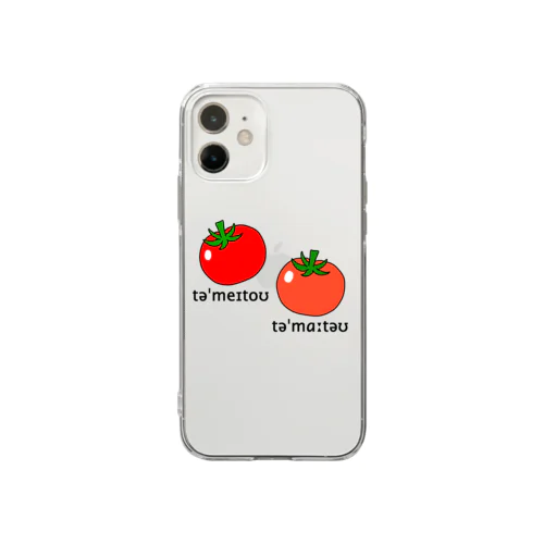 【ユニーク英語】トメート・トマート Soft Clear Smartphone Case