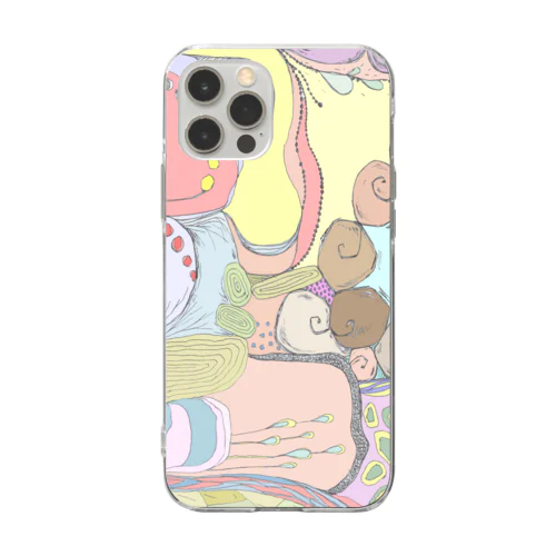 模様 Soft Clear Smartphone Case