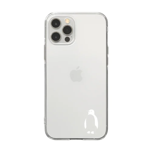 ペンギン（白） Soft Clear Smartphone Case