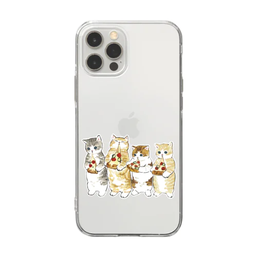 みよーんピザ Soft Clear Smartphone Case