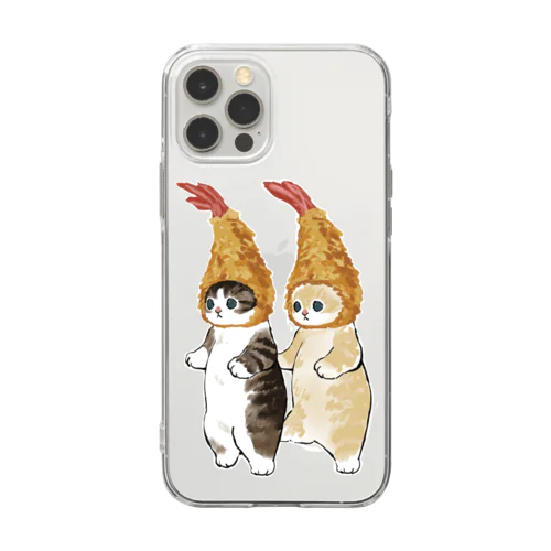 ダブルえび天にゃん Soft Clear Smartphone Case