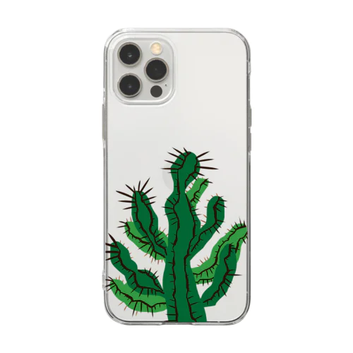 渋かっこいい★多肉植物 Soft Clear Smartphone Case