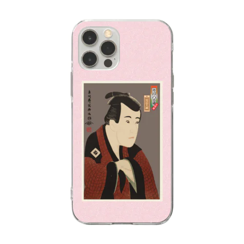 【東洲斎写楽】三世市川八百蔵の田辺文蔵 Soft Clear Smartphone Case