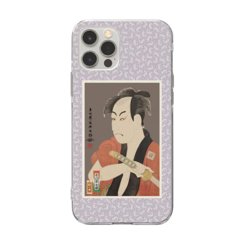 市川男女蔵の奴一平 Soft Clear Smartphone Case