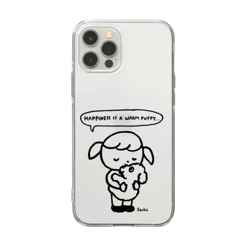 『しあわせはあたたかい子犬』 Soft Clear Smartphone Case