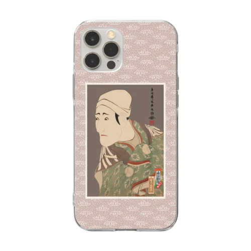 八代目森田勘弥の賀籠舁鶯の治郎作 Soft Clear Smartphone Case