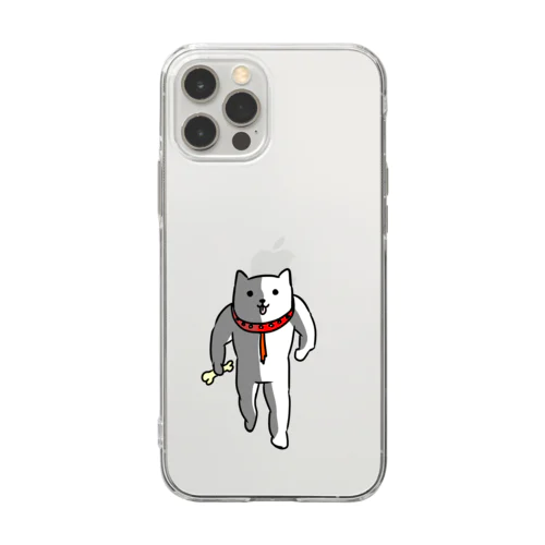 迫り来る犬 Soft Clear Smartphone Case