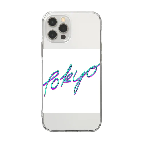 NEON TOKYO LOGO Soft Clear Smartphone Case