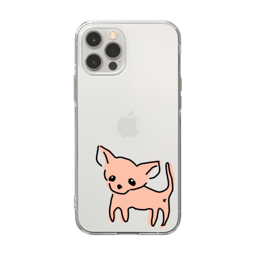 ゆるチワワ（オレンジ） Soft Clear Smartphone Case