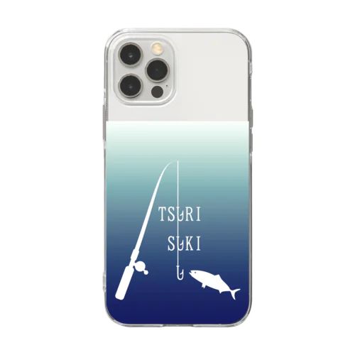 海釣り好き Soft Clear Smartphone Case