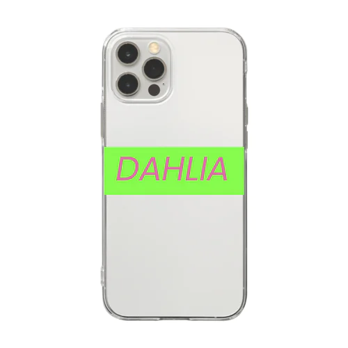 DAHLIA LOGO GREEN&PINK Soft Clear Smartphone Case