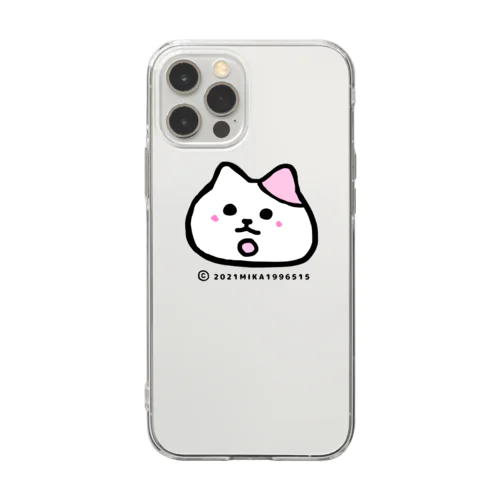 職なし辛いにゃ Soft Clear Smartphone Case