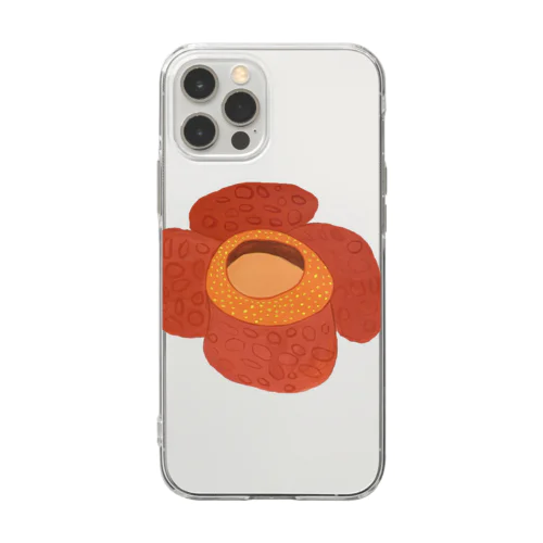 ラフレシアの絵 Soft Clear Smartphone Case