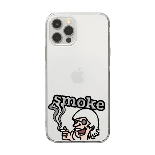 smokeさん Soft Clear Smartphone Case