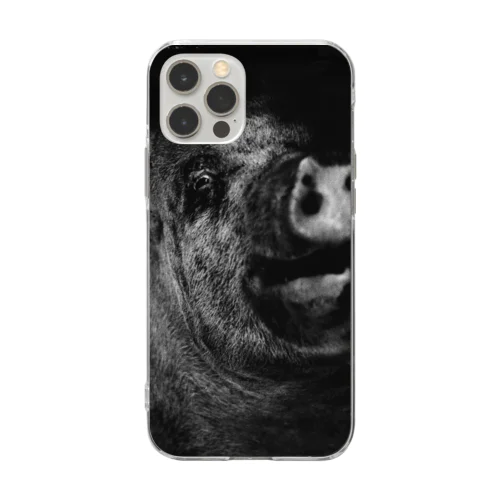 scoffing pig!_01 Soft Clear Smartphone Case