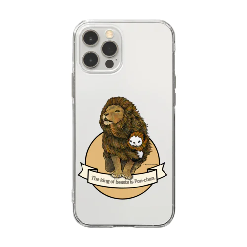 【パンダ】百獣の王ポンちゃん Soft Clear Smartphone Case