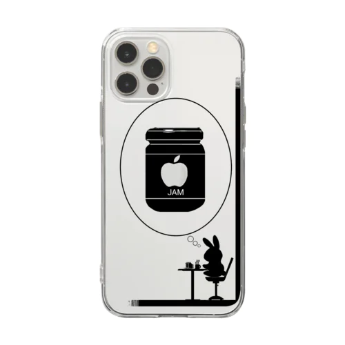 iPhone12pro max クリアケース用 シッダンうさぎ  Soft Clear Smartphone Case