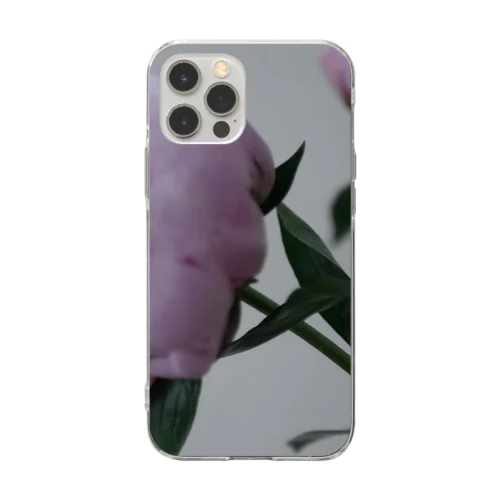 Peony of the pink Soft Clear Smartphone Case