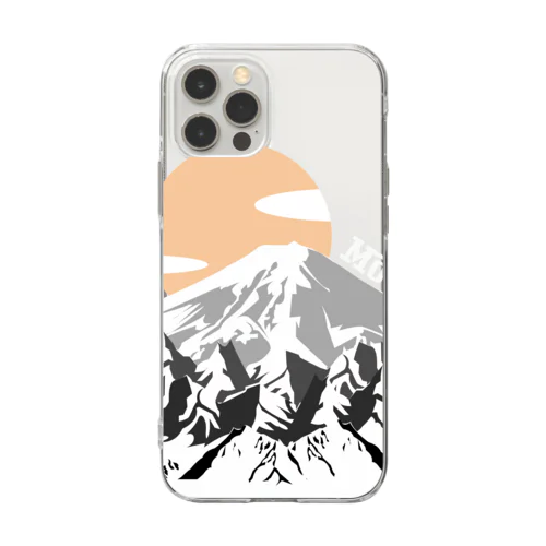 山/日の出 Soft Clear Smartphone Case