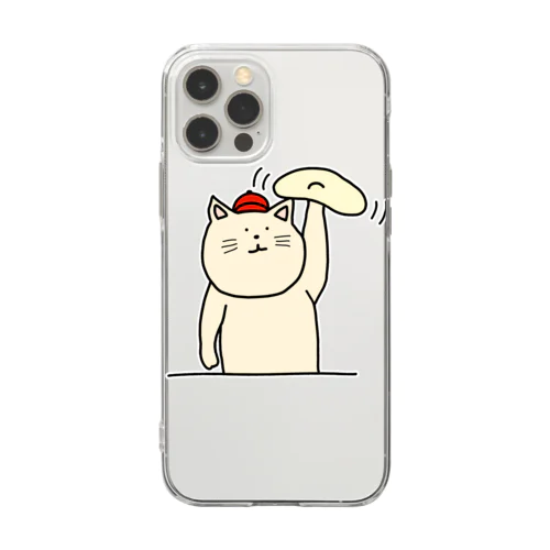 ピザ屋さんねこ Soft Clear Smartphone Case