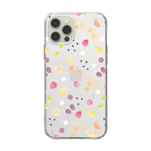 フルーツカクテル Soft Clear Smartphone Case