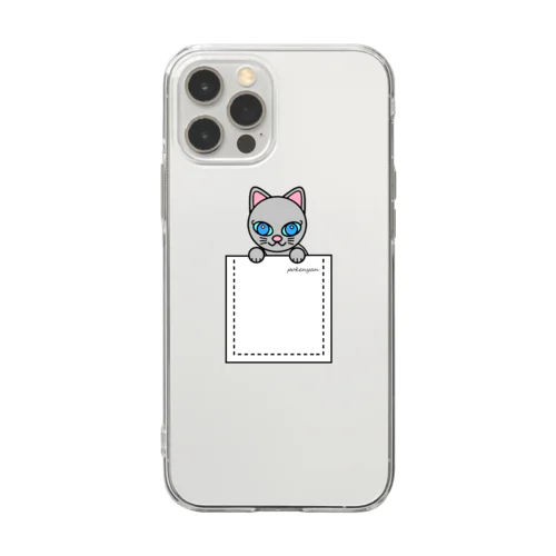 ねこ　pokenyan　ロシにゃん Soft Clear Smartphone Case