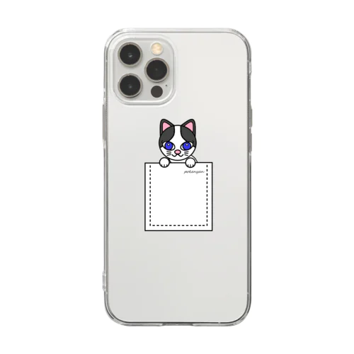 ねこ　pokenyan　ハチにゃん Soft Clear Smartphone Case