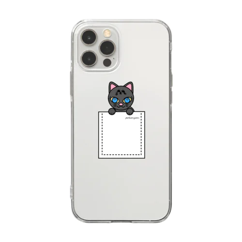 ねこ　pokenyan サバにゃん Soft Clear Smartphone Case